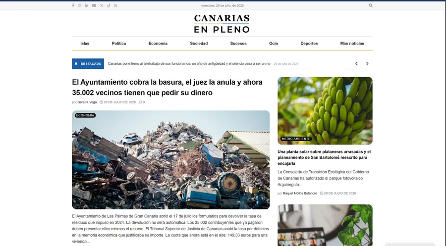 Canarias en Pleno — Auditoría SEO completa para medio editorial