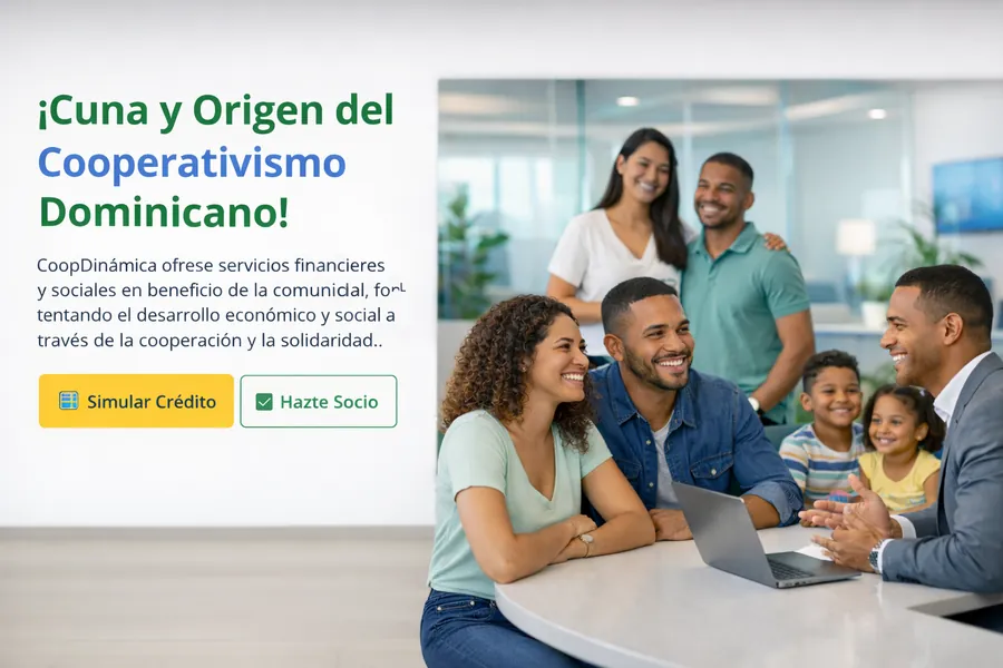 CoopDinámica — Sitio web moderno para cooperativa financiera dominicana