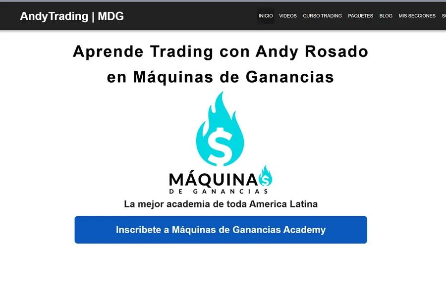 Andy Trading — Landing page financiera profesional
