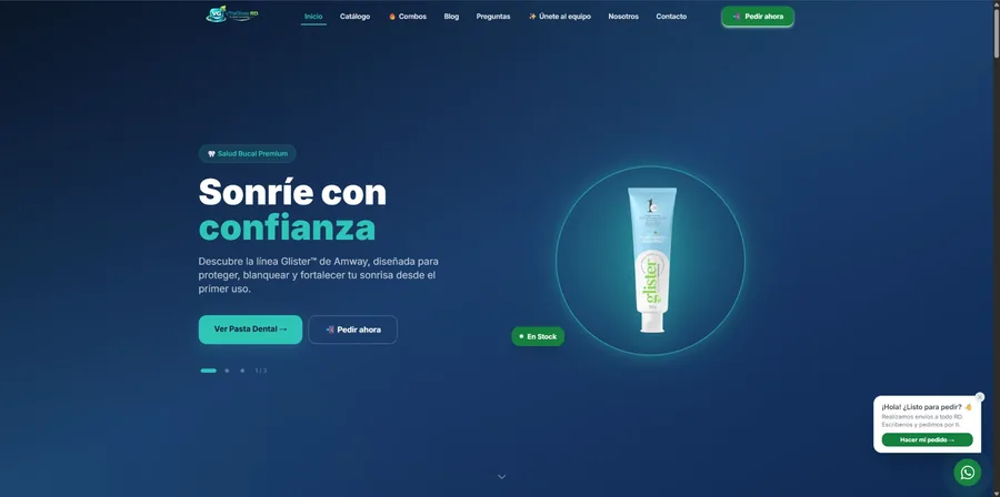 VitaGloss RD — Plataforma e-commerce para distribuidores Amway en RD